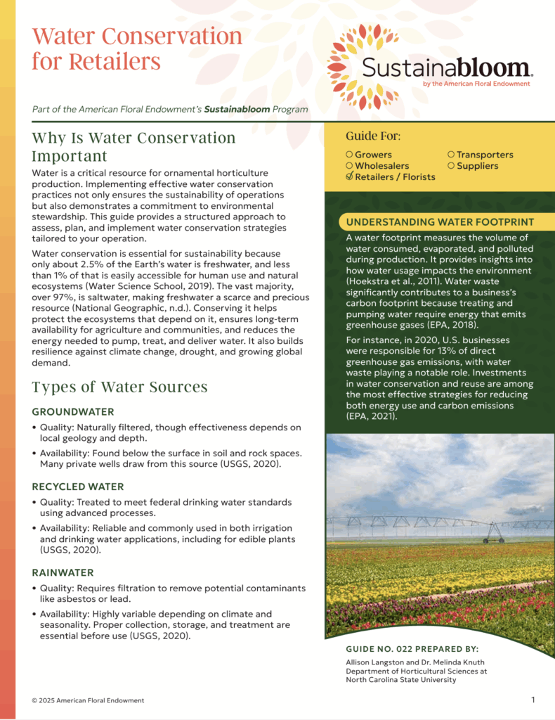 water conservation guide for retailers 